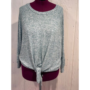 Thyme & Honey Top Tie Waist Soft Stretchy Green XL